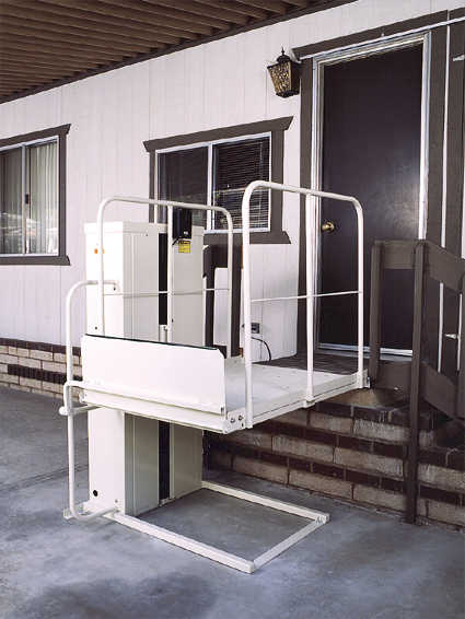 wheel chair lift porch mobile home in san fernando valley